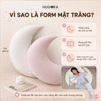 Gối Ôm Mặt Trăng Hugora™ – Nâng Đỡ Toàn Thân, Êm Ái Khi Ngủ