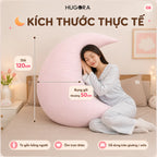 Gối Ôm Mặt Trăng Hugora™ – Nâng Đỡ Toàn Thân, Êm Ái Khi Ngủ